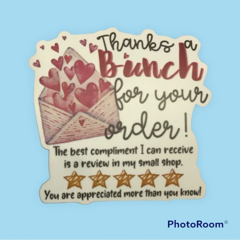 200 thanks a bunch thank you stickers 1.5”